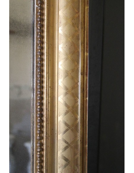 216 SPECCHIERA LUIGI FILIPPO A FOGLIA D'ORO E SPECCHIO AL MERCURIO