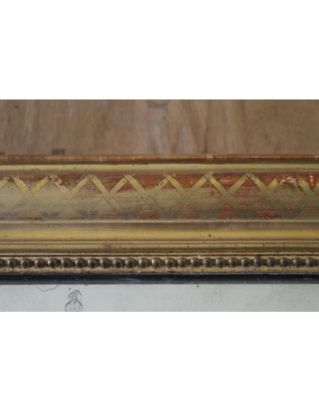 216 SPECCHIERA LUIGI FILIPPO A FOGLIA D'ORO E SPECCHIO AL MERCURIO