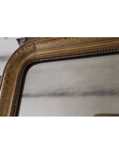 216 SPECCHIERA LUIGI FILIPPO A FOGLIA D'ORO E SPECCHIO AL MERCURIO