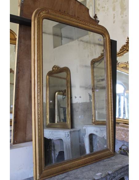 216 SPECCHIERA LUIGI FILIPPO A FOGLIA D'ORO E SPECCHIO AL MERCURIO