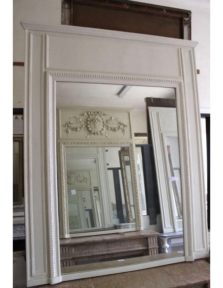 036G CAMINIERA "BIANCO SU BIANCO" ALLA MODA DEL PERIODO NAPOLEONE III