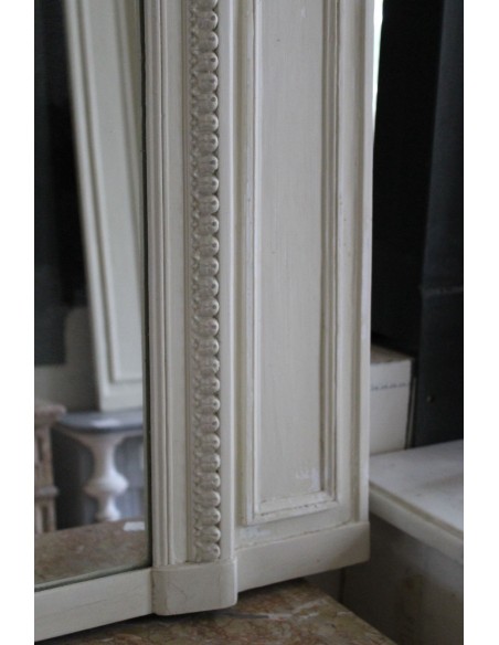 036G CAMINIERA "BIANCO SU BIANCO" ALLA MODA DEL PERIODO NAPOLEONE III