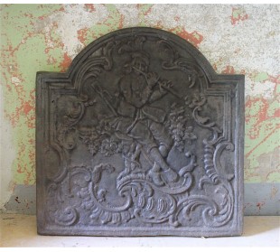 139 GRANDE PIASTRA A CAPPELLO DI GENDARME RAFFIGURANTE PAN