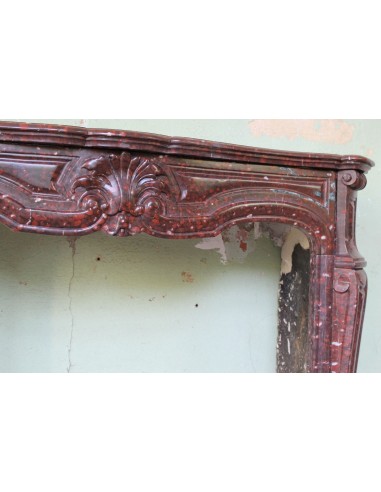 028 ANTIQUE ORIGINAL LOUIS XV "AMÉLIORÉ" MANTEL...