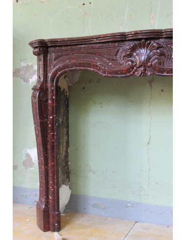 028 ANTIQUE ORIGINAL LOUIS XV "AMÉLIORÉ" MANTEL...