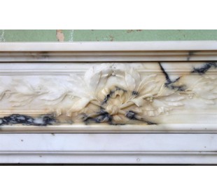 Truly antique Neoclassical Paonazzo marble fireplace dating back to the 19th century. 2