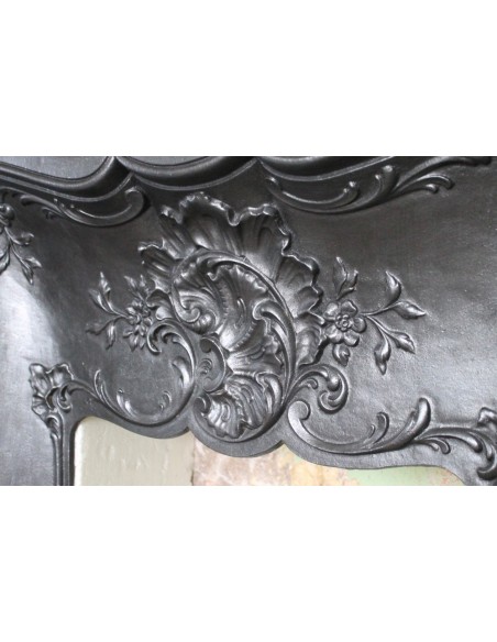 003GH ANTIQUE LARCHER "NAUTILUS" CAST-IRON FIREPLACE MANTEL