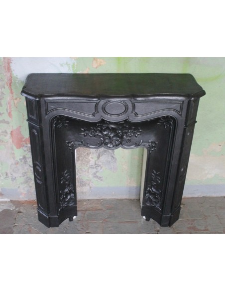 003GH ANTIQUE LARCHER "NAUTILUS" CAST-IRON FIREPLACE MANTEL