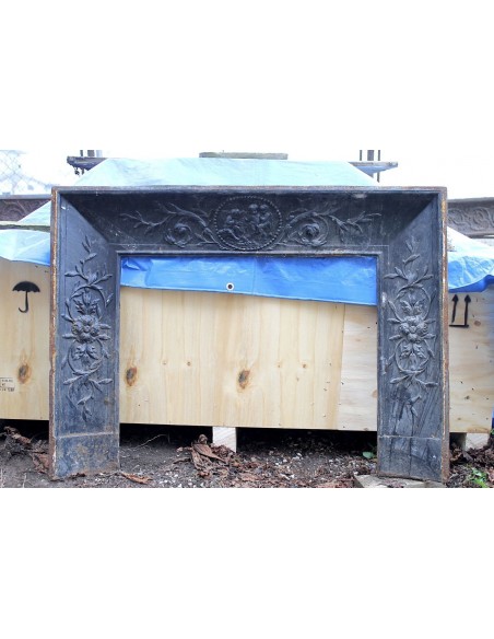 CG 086 CAMINO CONTROCUORE LUIGI XVI "LARCHER" IN FUSIONE DI GHISA D'ARTE