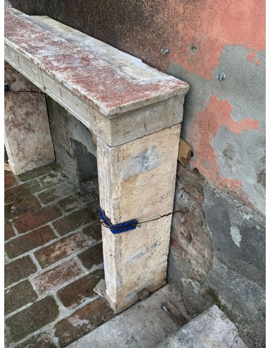 908 ANTIQUE LOUIS XVI FIREPLACE IN PIERRE DU...