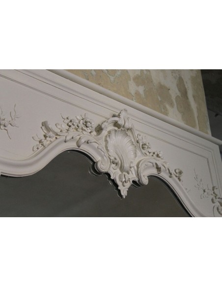 033G CAMINIERA BIANCO LACCATA PARTICOLARMENTE ALTA E SNELLA