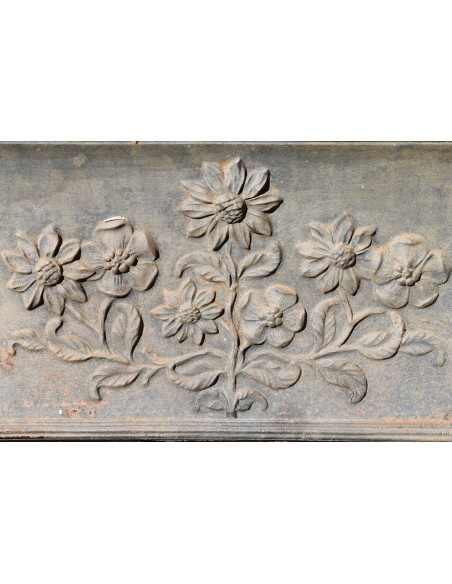 CG 053 ORIGINALISSIMO CONTROCUORE CAMINETTO ART NOUVEAU IN GHISA D'ARTE