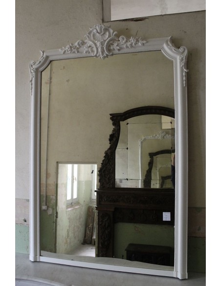 023G GRANDE CAMINIERA BAROCCA CON SPECCHIO D'ORIGINE