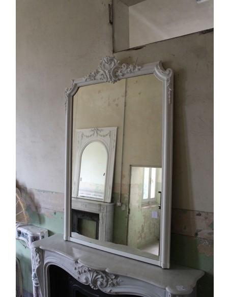 023G GRANDE CAMINIERA BAROCCA CON SPECCHIO D'ORIGINE