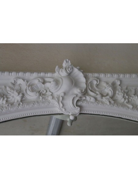 025G IMPONENTE  CAMINIERA REGGENZA FINEMENTE DECORATA E PROVVISTA DI SPECCHIO D'ORIGINE