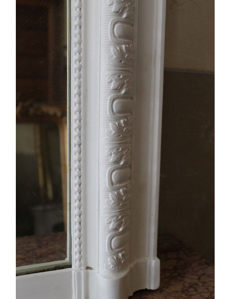 025G IMPONENTE  CAMINIERA REGGENZA FINEMENTE DECORATA E PROVVISTA DI SPECCHIO D'ORIGINE