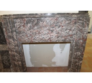 Original Art Deco period fireplace carved in Bois Jourdan marble.