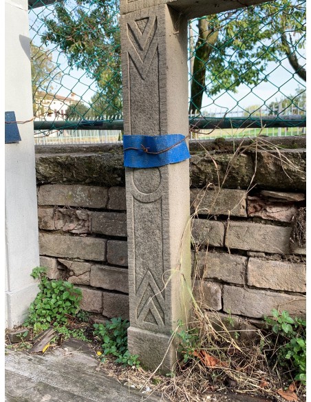 996 OCC ITALIAN 20TH CENTURY HAND CARVED STONE FIREPLACE MANTEL