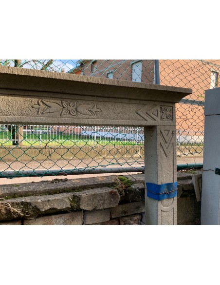 996 OCC ITALIAN 20TH CENTURY HAND CARVED STONE FIREPLACE MANTEL