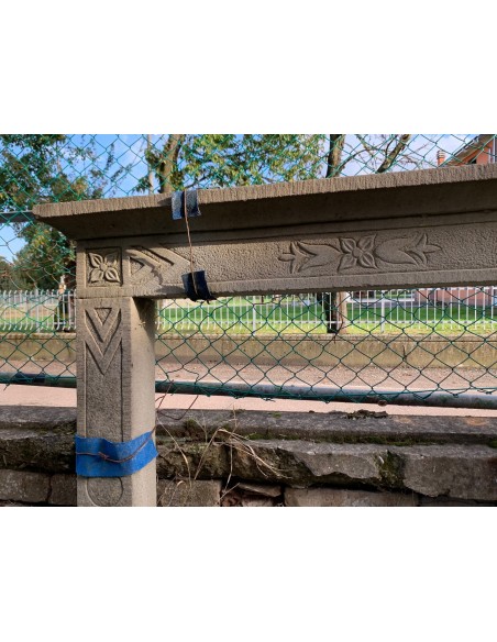 996 OCC ITALIAN 20TH CENTURY HAND CARVED STONE FIREPLACE MANTEL