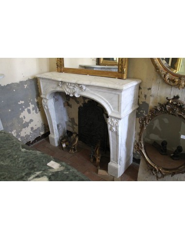 302 VERY RARE LOUIS XIV FLORAL FIREPLACE MANTEL...