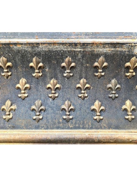 CG 052 CONTROCUORE CAMINETTO LUIGI XVI A TAPISSERIE IN GHISA ARTISTICA