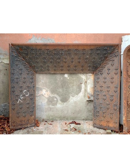 CG 093 CONTROCUORE CAMINETTO RAFFIGURANTE IL BLASONE DEI DUCHI DI BORGOGNA