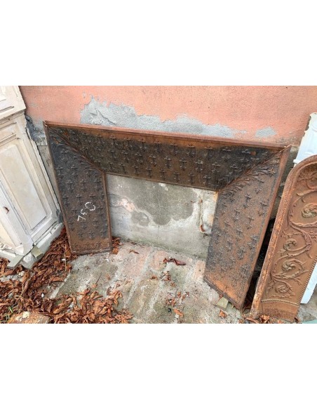 CG 093 CONTROCUORE CAMINETTO RAFFIGURANTE IL BLASONE DEI DUCHI DI BORGOGNA