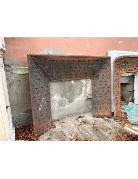 CG 093 CONTROCUORE CAMINETTO RAFFIGURANTE IL BLASONE DEI DUCHI DI BORGOGNA