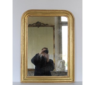 004 PICCOLA SPECCHIERA LUIGI FILIPPO DORATA CON DECORI...