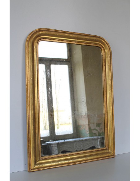 004 PICCOLA SPECCHIERA LUIGI FILIPPO DORATA CON DECORI FLOREALI