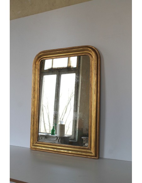 004 PICCOLA SPECCHIERA LUIGI FILIPPO DORATA CON DECORI FLOREALI