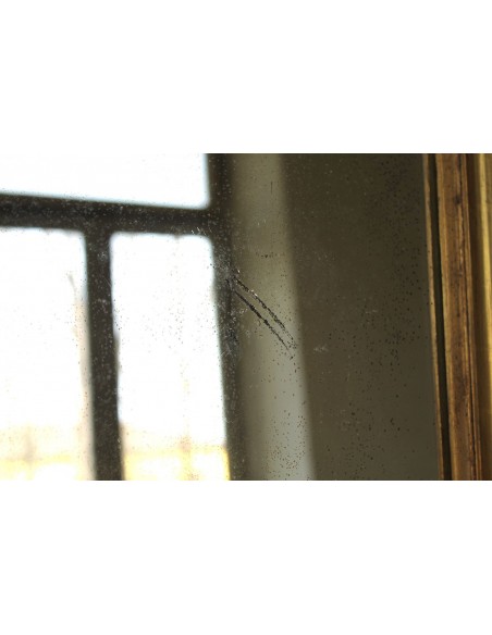 004 PICCOLA SPECCHIERA LUIGI FILIPPO DORATA CON DECORI FLOREALI