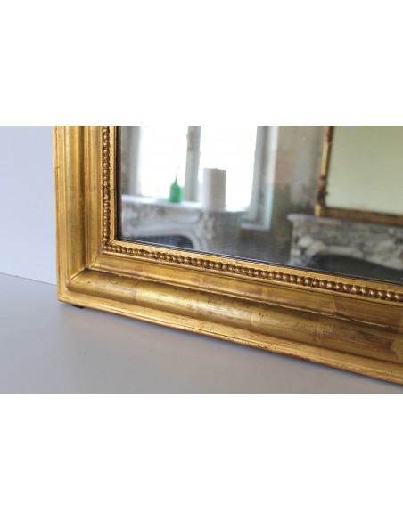 011 SPECCHIERA LUIGI FILIPPO CON DORATURA A FOGLIA D'ORO E DECORO A "PERLAGE"