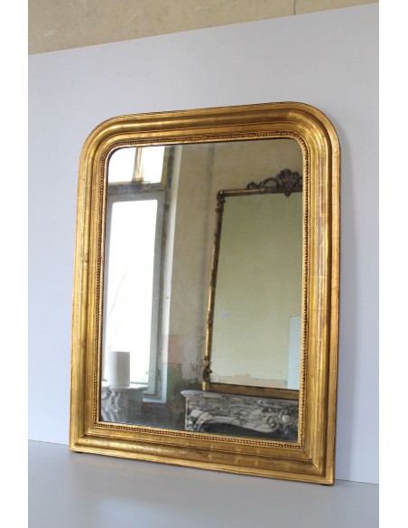 011 SPECCHIERA LUIGI FILIPPO CON DORATURA A FOGLIA D'ORO E DECORO A "PERLAGE"