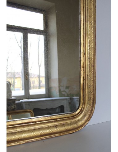013 ANTICA SPECCHIERA DORATA A VASSOIO, DI...