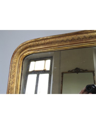 013 ANTICA SPECCHIERA DORATA A VASSOIO, DI...