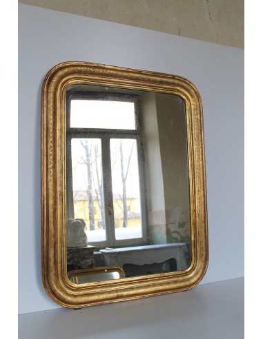 013 ANTICA SPECCHIERA DORATA A VASSOIO, DI...