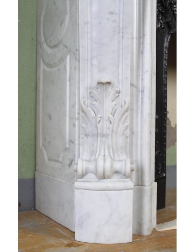 027 AG ANTIQUE LOUIS XV "ROSACES" FIREPLACE...