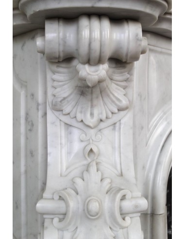 027 AG ANTIQUE LOUIS XV "ROSACES" FIREPLACE...