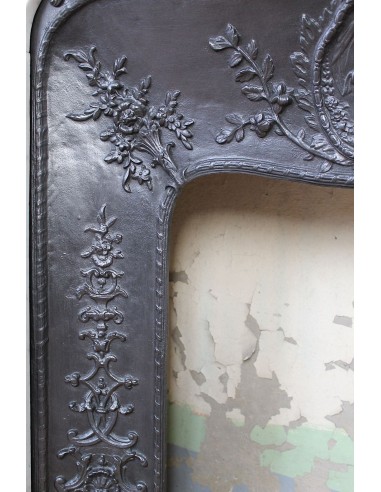 027 AG ANTIQUE LOUIS XV "ROSACES" FIREPLACE...