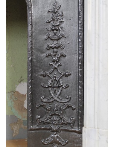 027 AG ANTIQUE LOUIS XV "ROSACES" FIREPLACE...