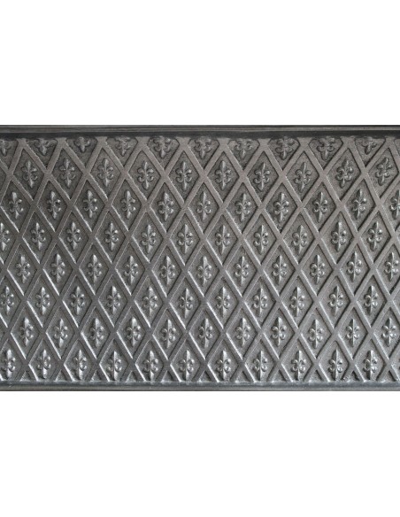 205 AG IMPORTANT LOUIS XVI "RAMO D'ULIVO" FIREPLACE MANTEL IN WHITE CARRARA MARBLE WITH ITS DECORATED CAST IRON INSERT