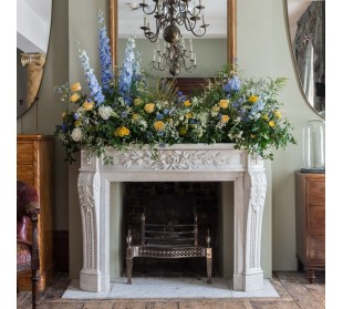 Exceptional Louis XVI fireplace mantel carved in white Carrara marble. This amazingly decorated fireplace is one-of-a-kind. 2