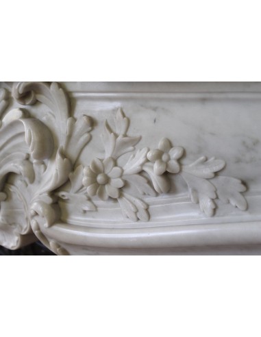 021 AG ANTIQUE LOUIS XV "DAUPHIN" MANTEL CARVED...