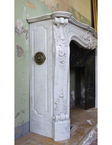 021 AG ANTIQUE LOUIS XV "DAUPHIN" MANTEL CARVED...