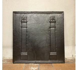 102 MASSONICA PIASTRA "DEUX COLONNES" IN GHISA D'ARTE