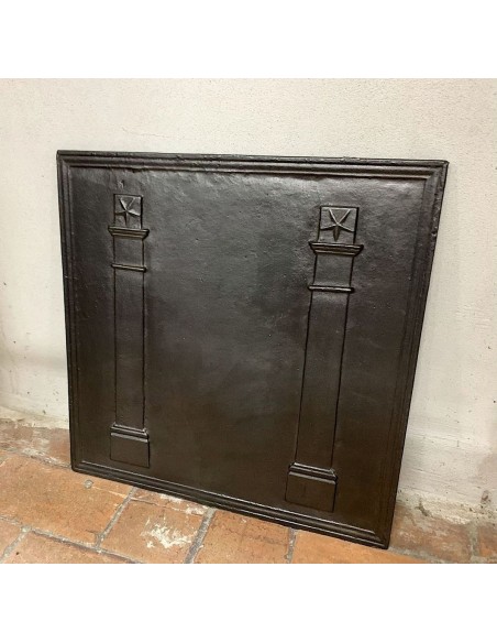 102 MASSONICA PIASTRA "DEUX COLONNES" IN GHISA D'ARTE