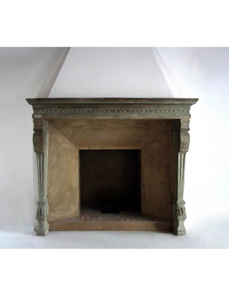 540  ANTIQUE IMPORTANT "RETOUR D'EGYPTE" FIREPLACE MANTEL IN BLACK BELGIUM MARBLE