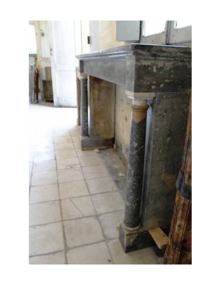 543 ANTIQUE PIERRE TURQUIN FIREPLACE MANTEL